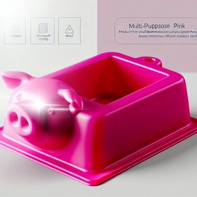 多用途のピンクの豚のカビを簡単に掃除する