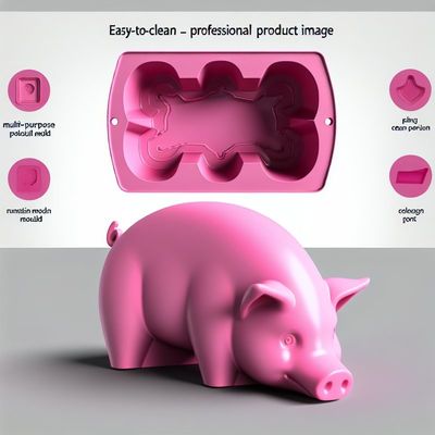 多用途のピンクの豚のカビを簡単に掃除する
